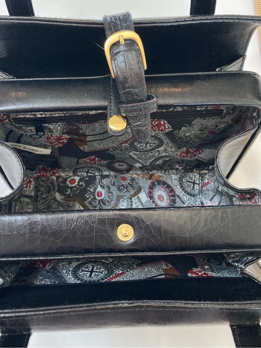Vintage 1980s Bellerose multi-compartment organizer bag